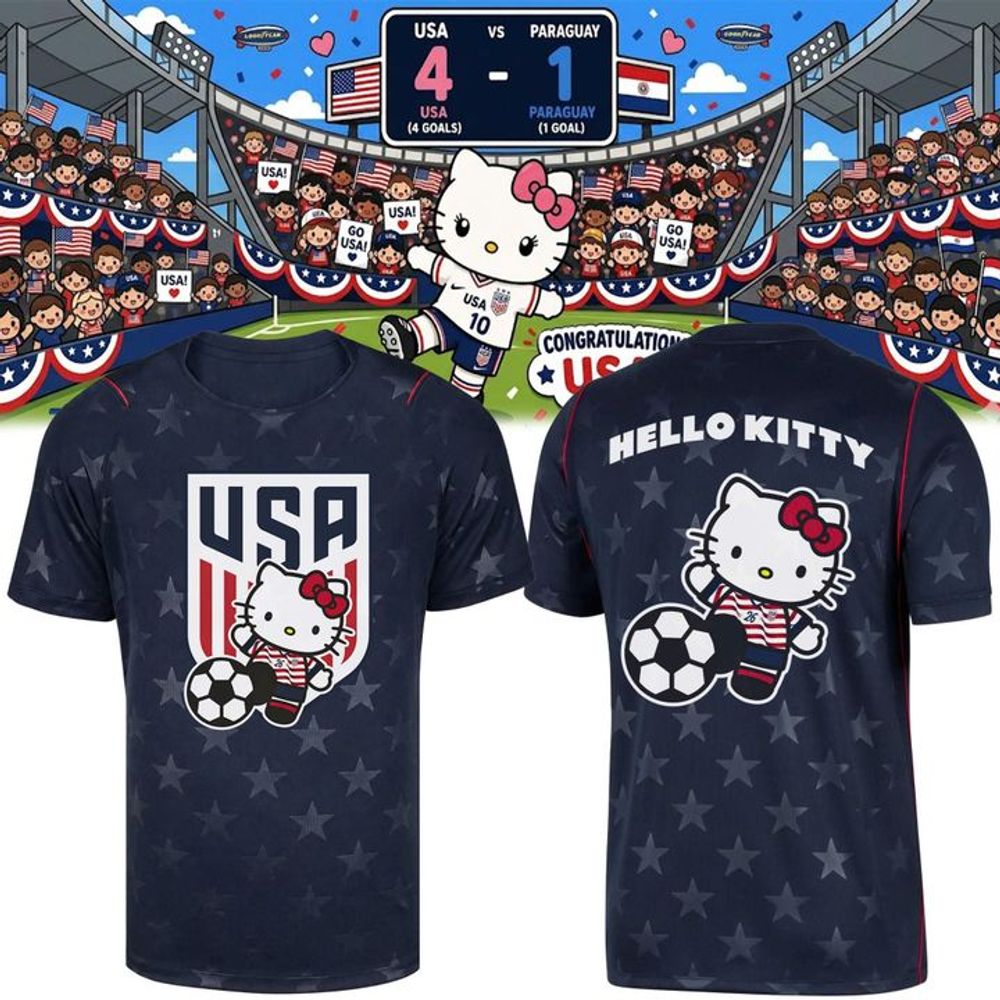 US Soccer x Hello Kitty World Cup 2026 Special Edition Away Shirt - Playzoneprime
