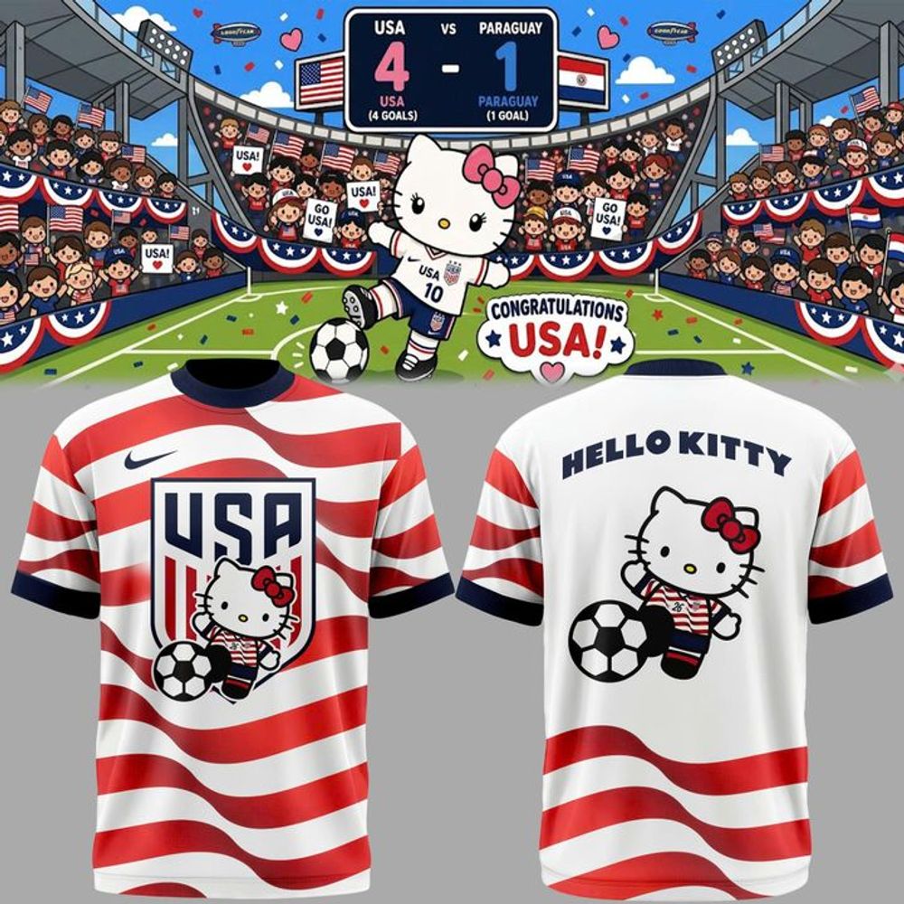 US Soccer x Hello Kitty World Cup 2026 Special Edition Home Shirt - Playzoneprime