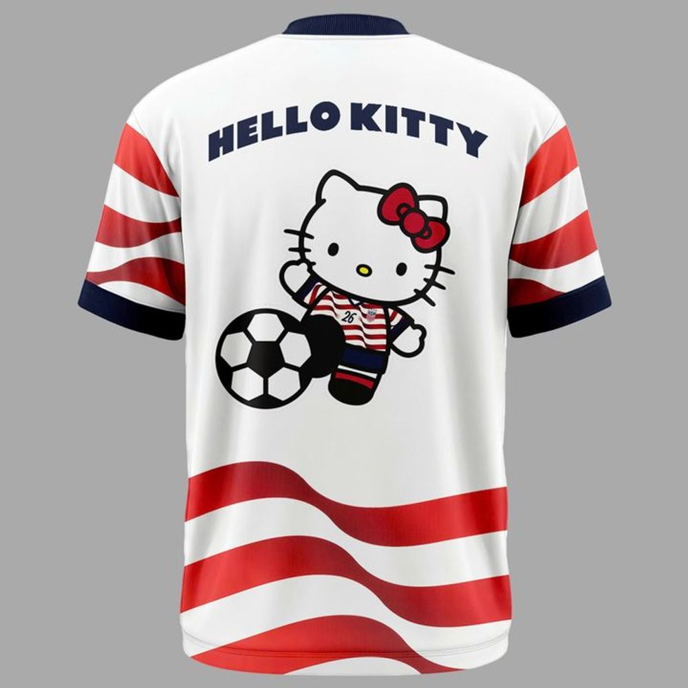 US Soccer x Hello Kitty World Cup 2026 Special Edition Home Shirt - Playzoneprime