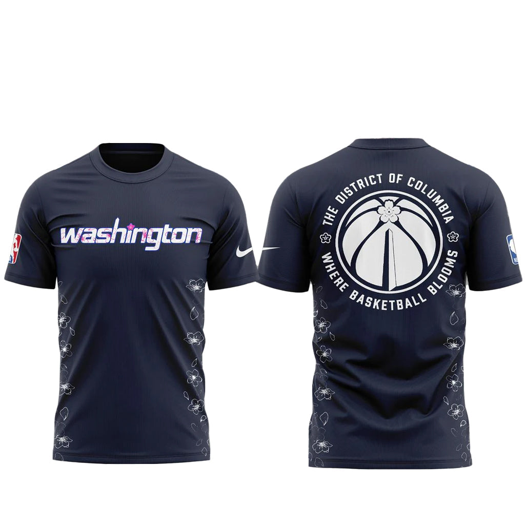 Washington Wizards Cherry Blossom Navy Shirt