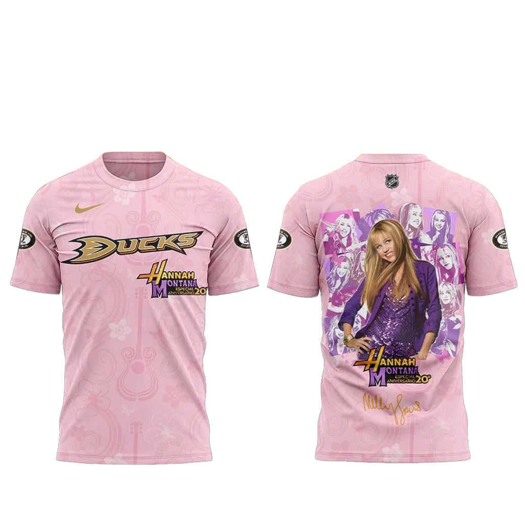 Anaheim Ducks x Hannah Montana 20th Anniversary Shirt