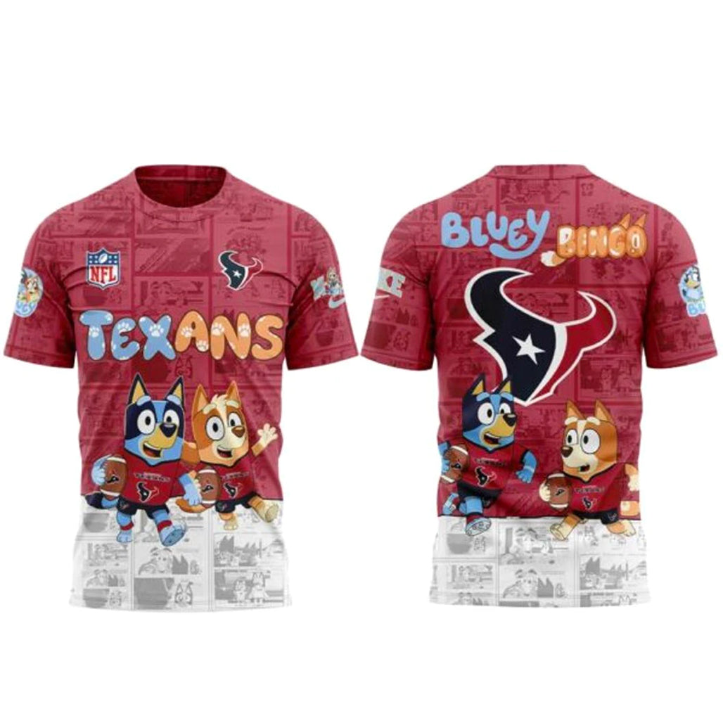 Houston Texans x Bluey and Bingo Shirt