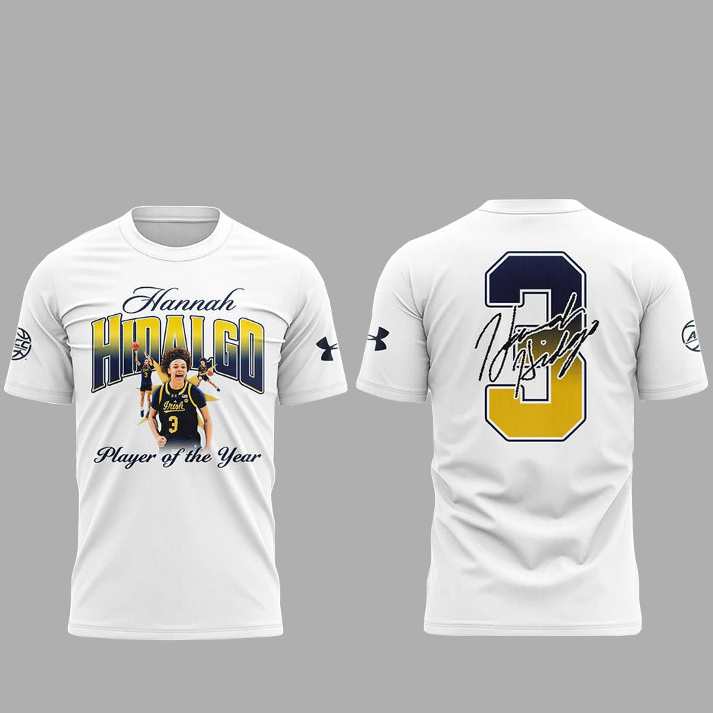 Notre Dame Women’s Basketball Defensive Player Of The Year White Shirt