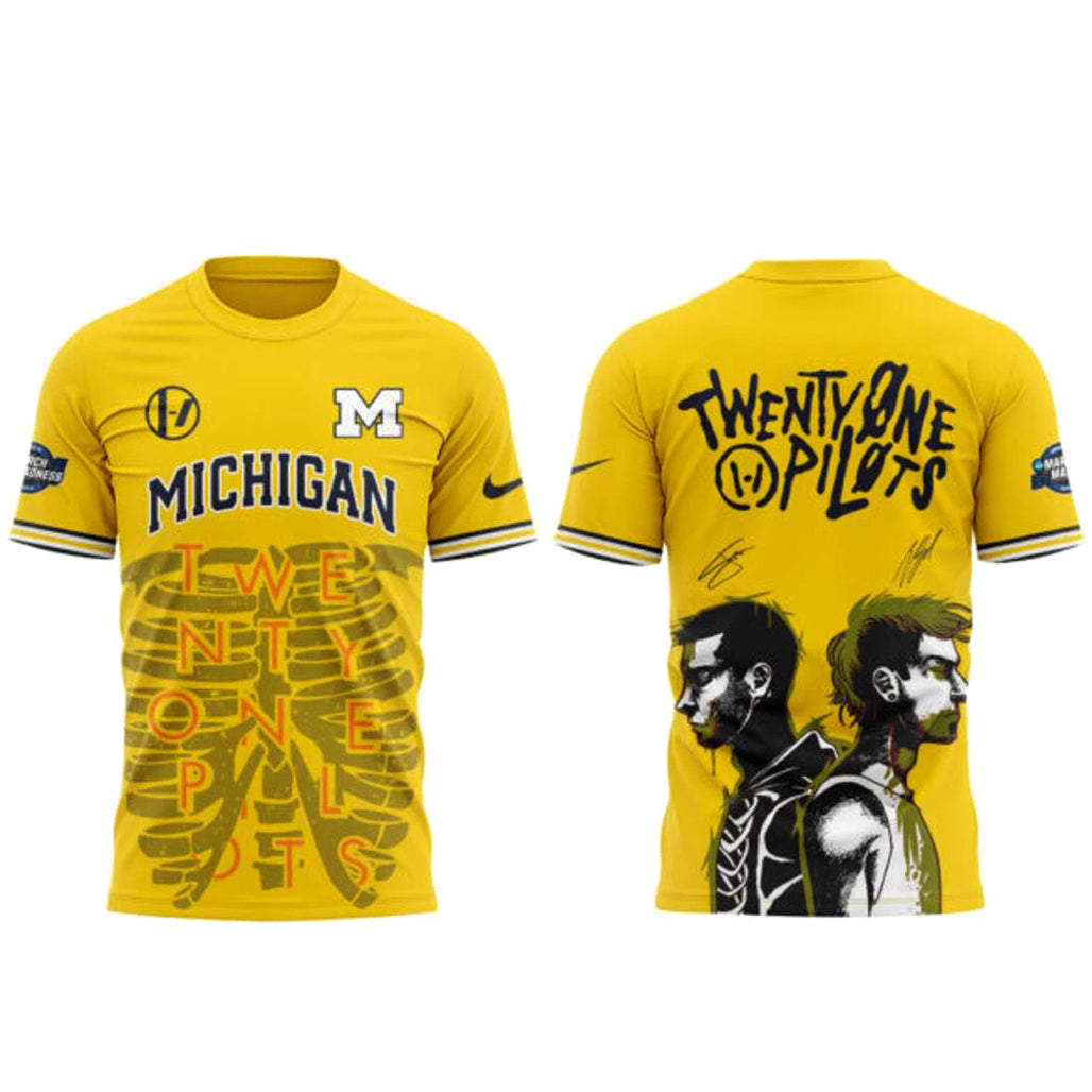 Michigan Wolverines x Twenty One Pilots 2026 NCAA March Madness Music Festival Shirt