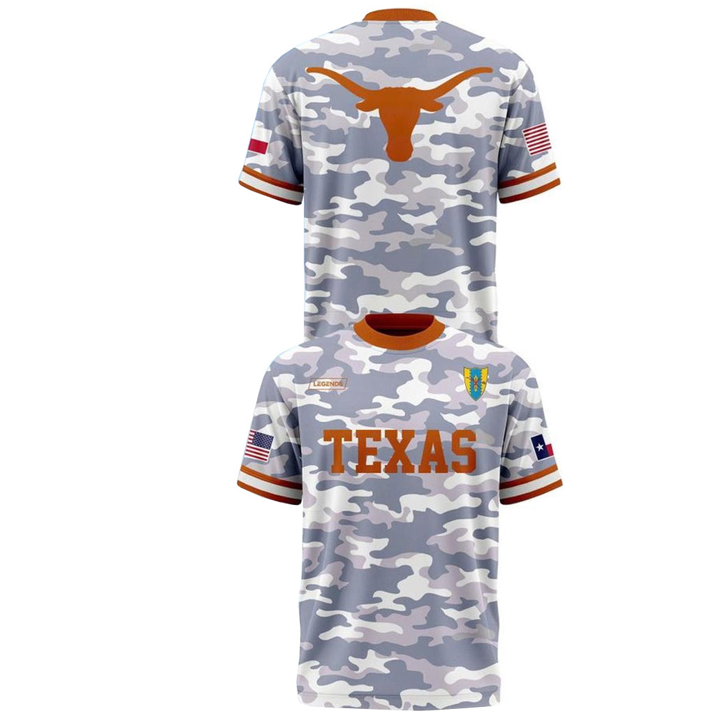 Texas Longhorns Military Appreciation 2026 Night Camo Shirt