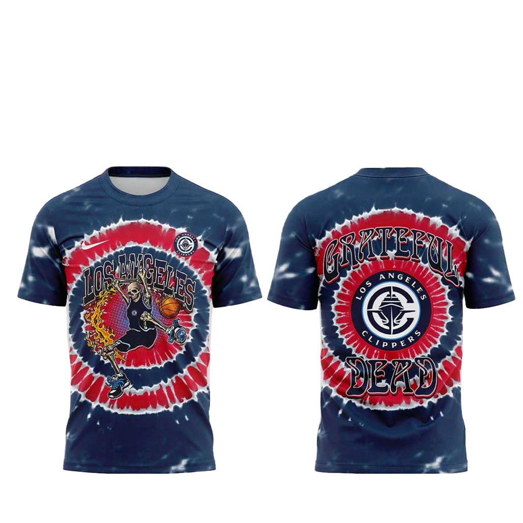 Los Angeles Clippers Grateful Dead Skeleton Dunker Shirt