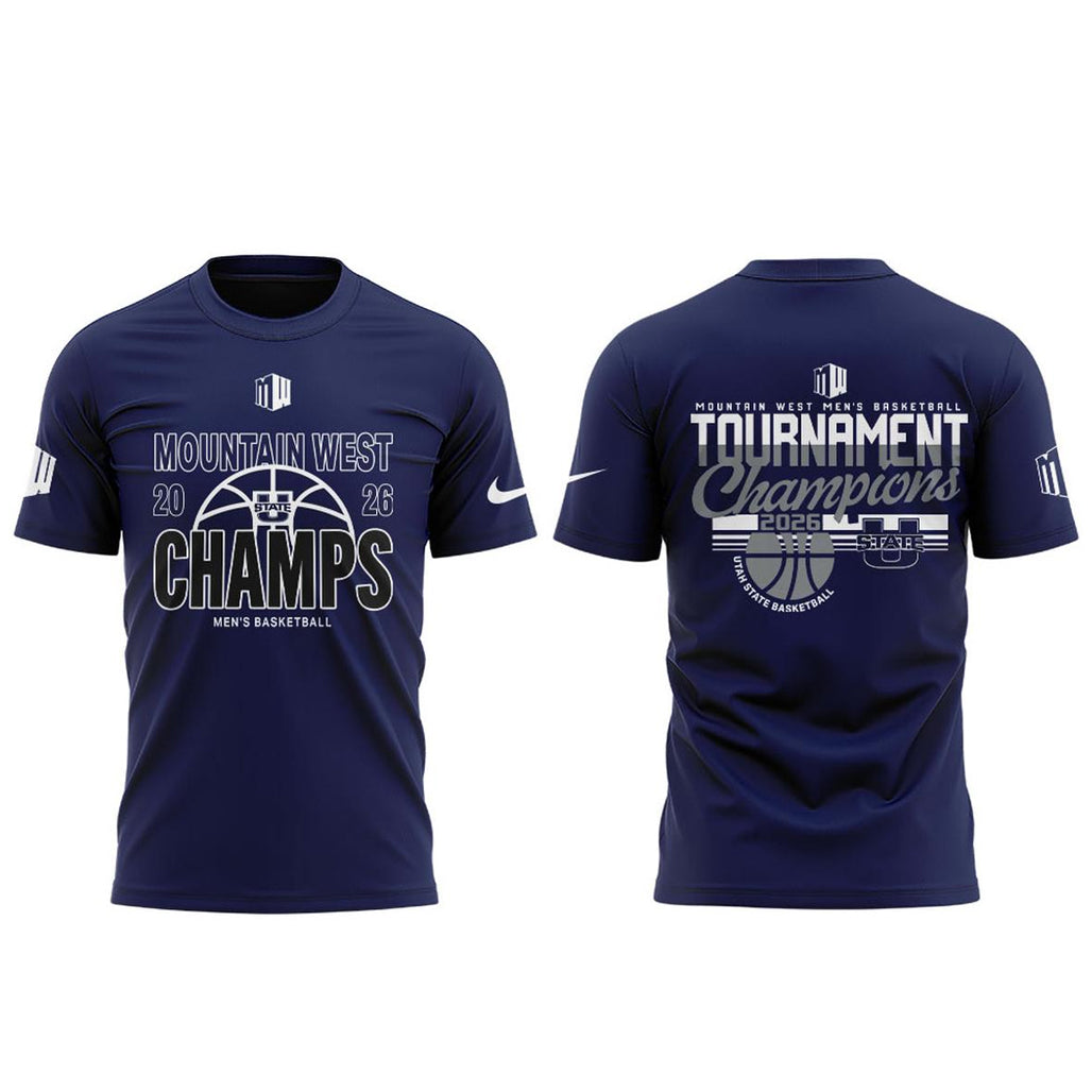 Utah State Aggies Basketball 2026 Men’s Basketball Mountain West Championship Shirt