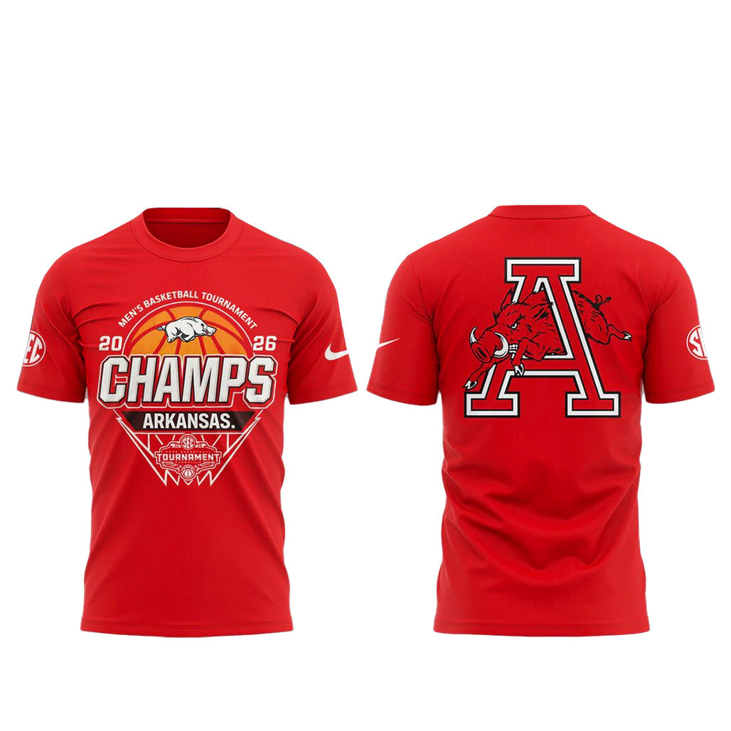 Arkansas Razorbacks Men’s Basketball 2026 Tournament Champions Shirt