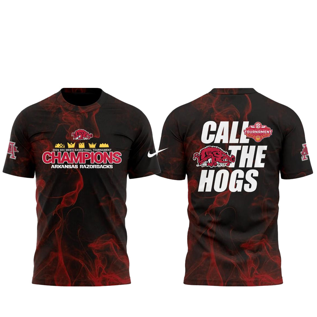 Arkansas Razorbacks SEC Tournament Champions 2026 Call The Hogs Shirt