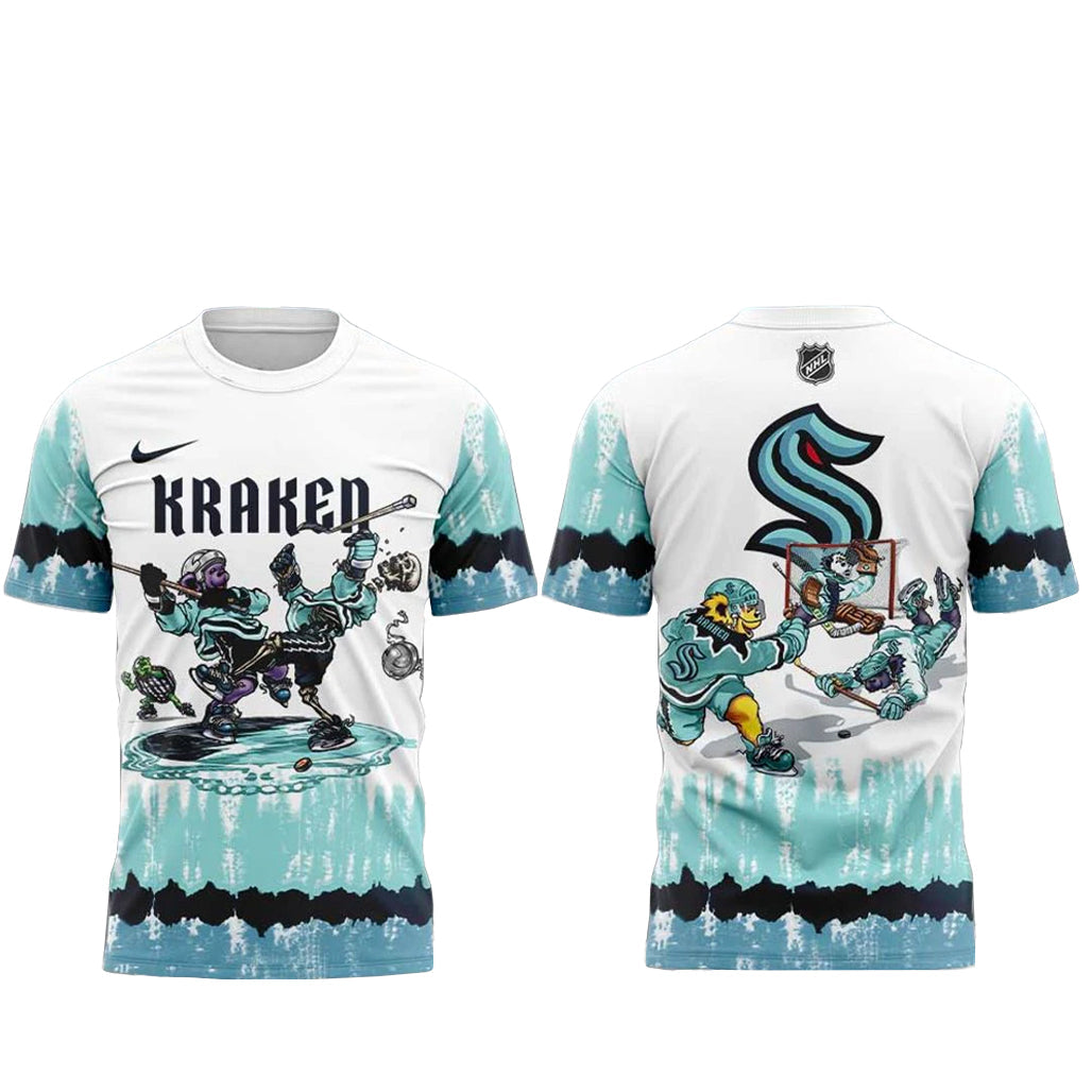 Seattle Kraken Grateful Dead Tie Dye Shirt