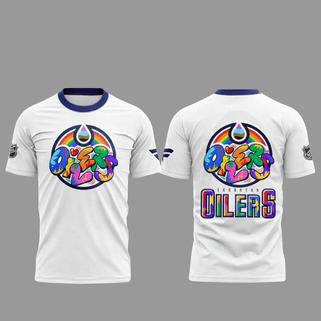 Edmonton Oilers Celebrating Pride Night 2026 Shirt