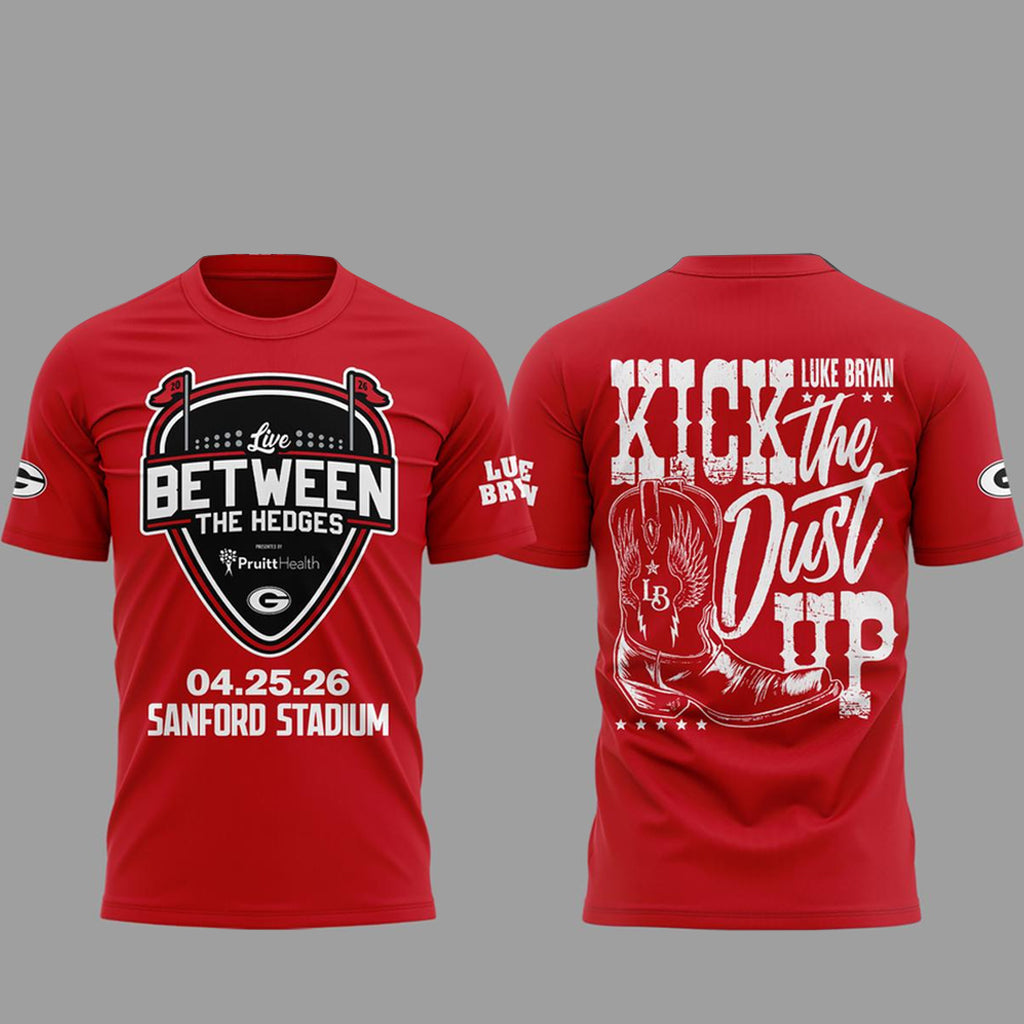 Luke Bryan x Jason Aldean 2026 Live Between The Hedges Red Shirt Version 2