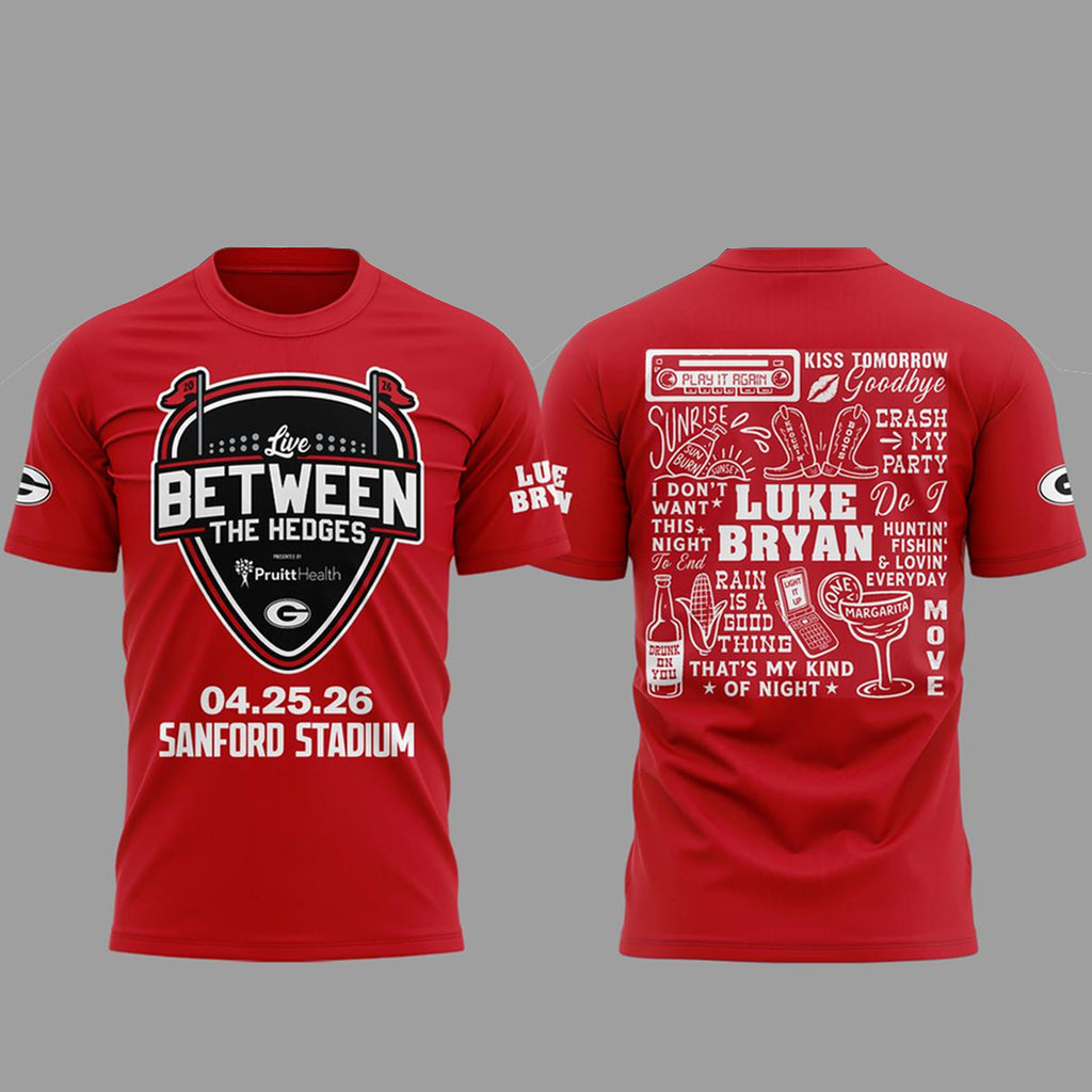 Luke Bryan x Jason Aldean 2026 Live Between The Hedges Red Shirt Version 1
