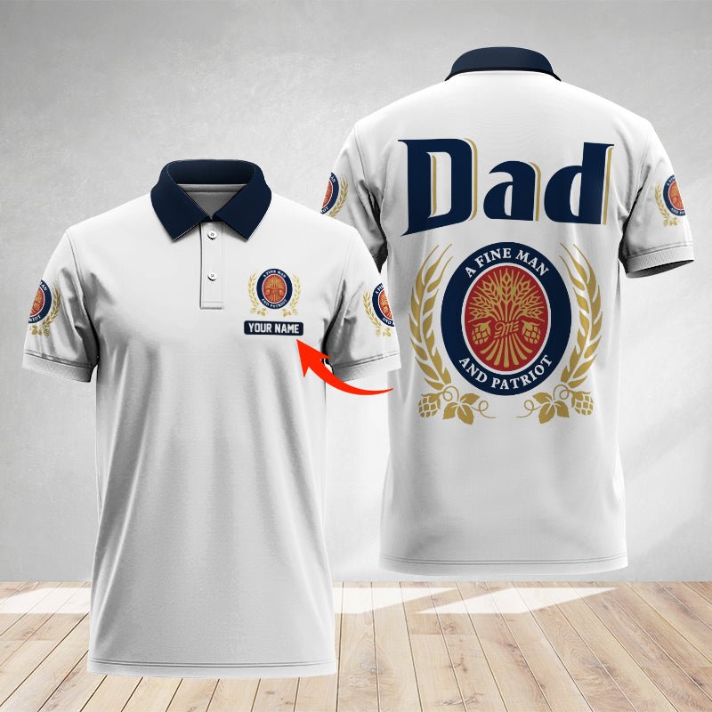 Father Day With Miller Lite Polo Shirt