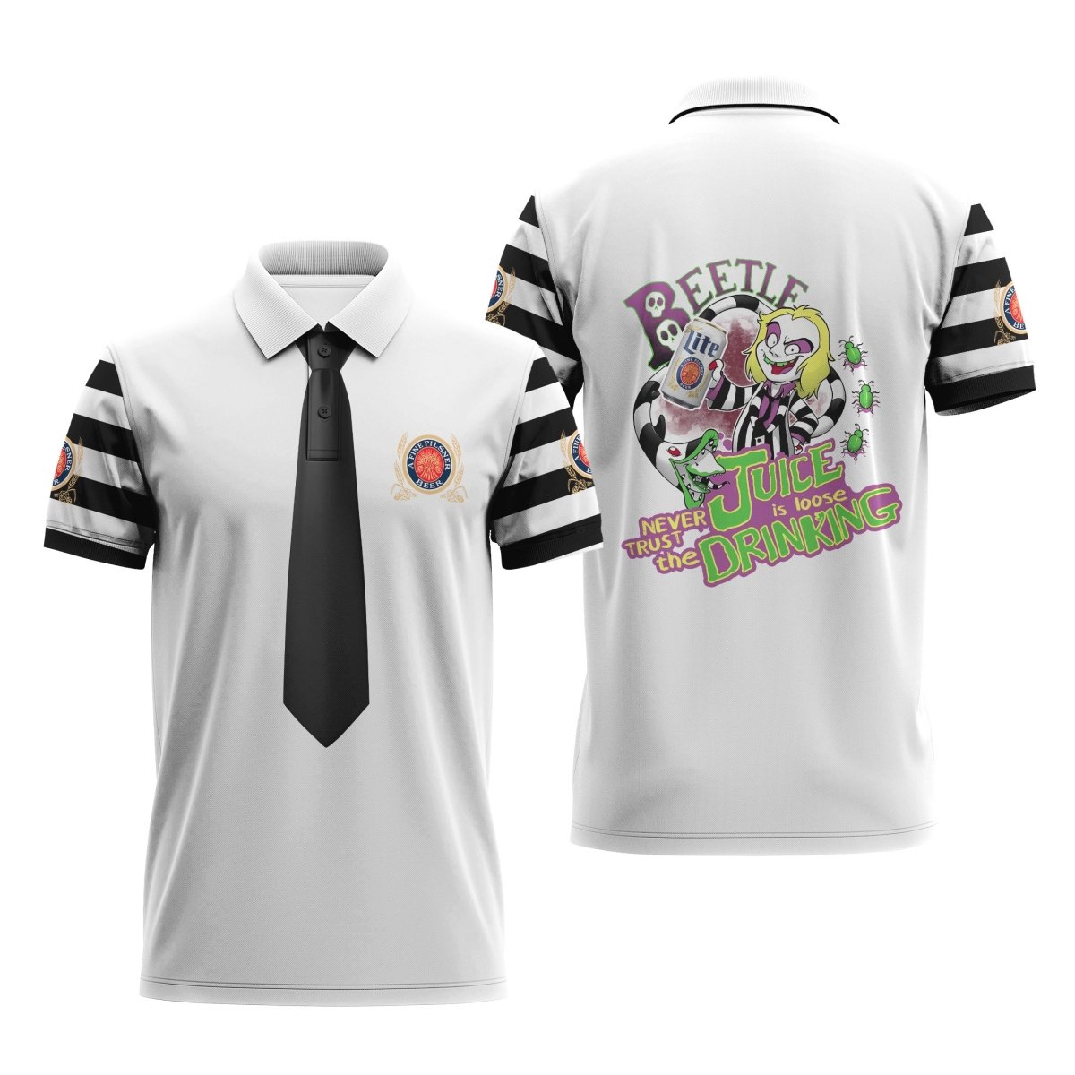 Miller Lite Is Beetlejuice Drink Polo Shirt