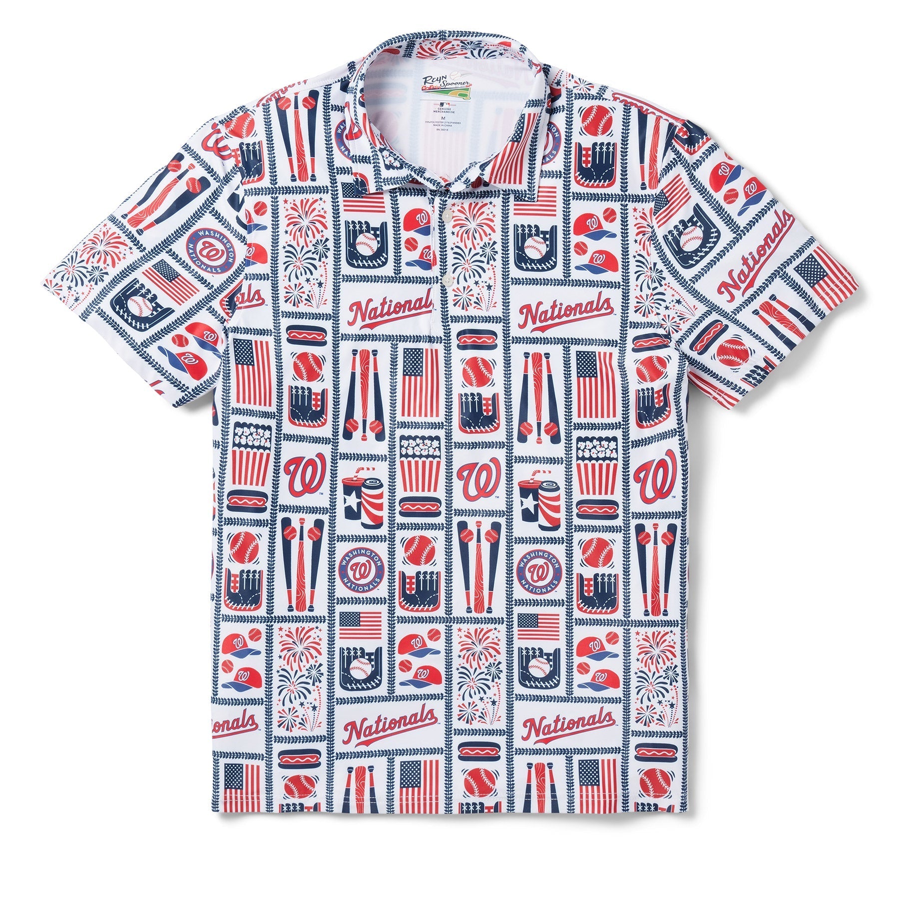 WASHINGTON NATIONALS AMERICANA PERFORMANCE POLO