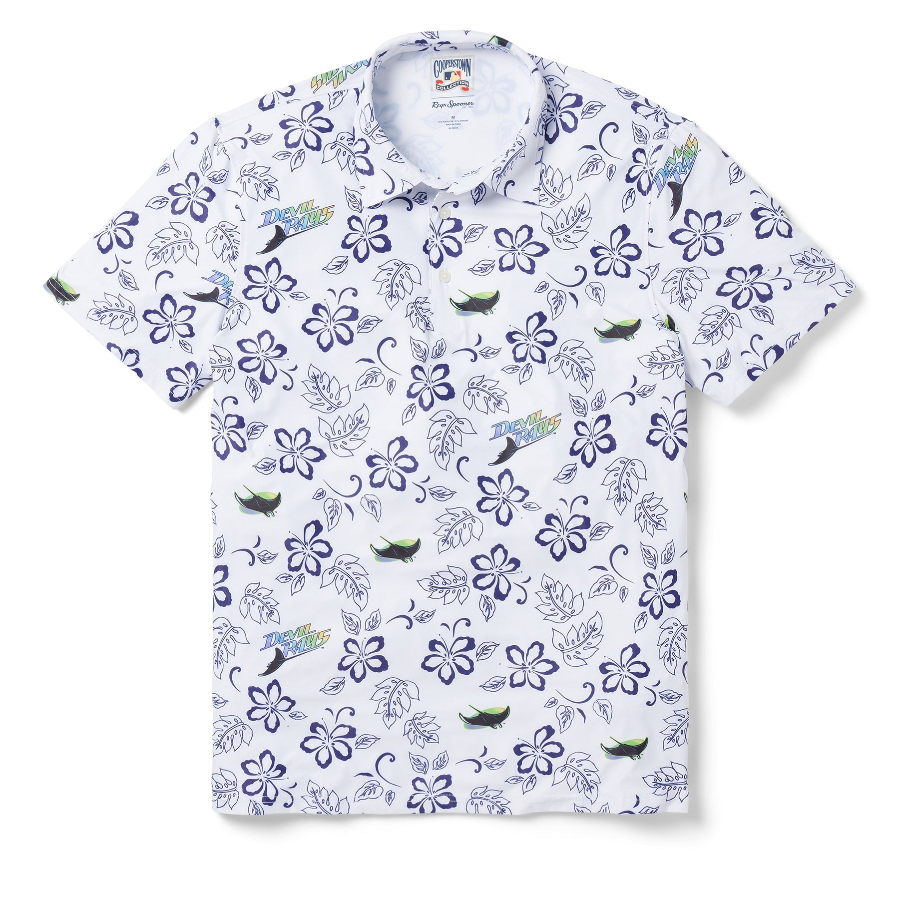 TAMPA BAY DEVIL RAYS COOPERSTOWN PERFORMANCE POLO
