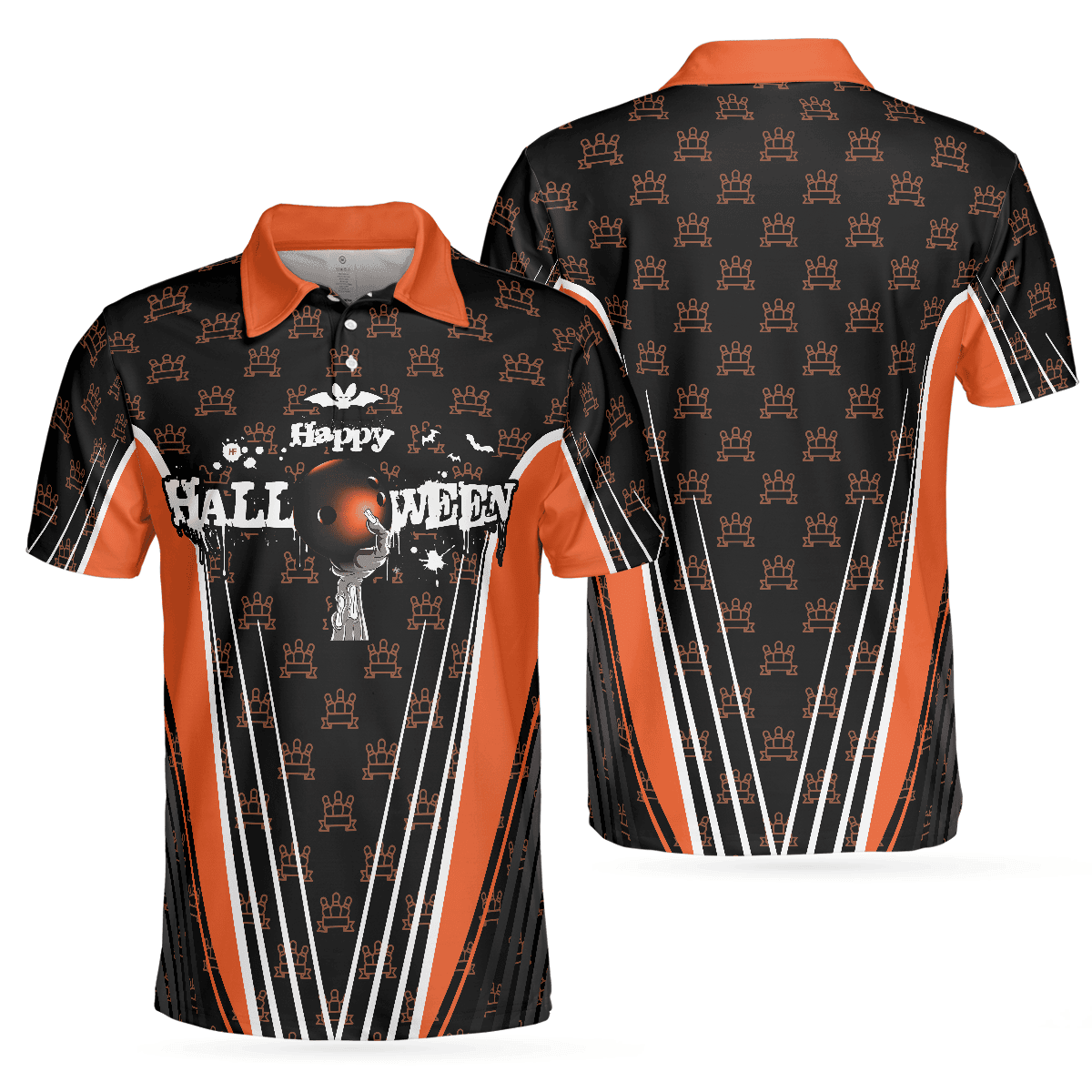 Happy Halloween Happy Bowling V2 Polo Shirt