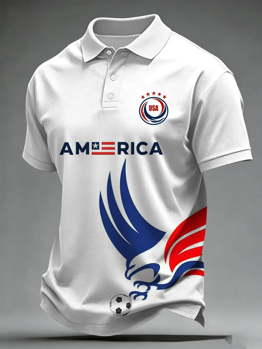 USA Football 2026 World Cup Polo Shirt Game Day Merch 22nd World Cup Souvenirs And Gifts