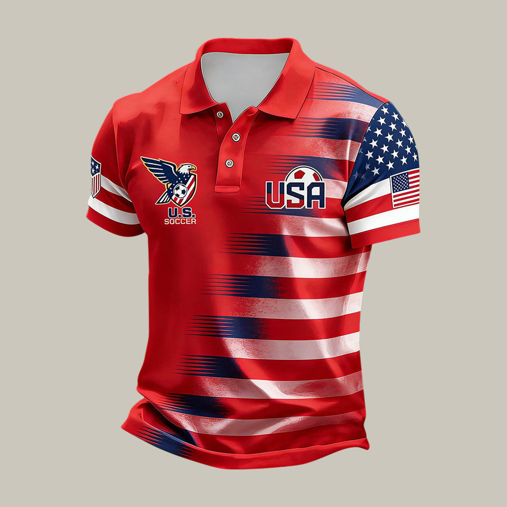 USA FIFA Club World Cup Bracket Eagle Polo Shirt