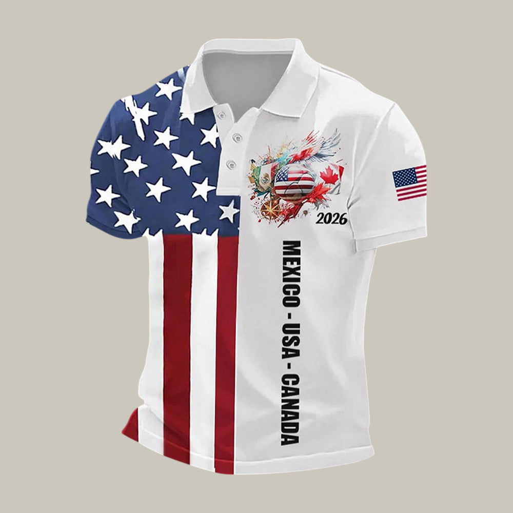 USA Mexico Canada 2026 FIFA World Cup Polo Shirt World Cup 2026 Host Cities Merch Fan Gear
