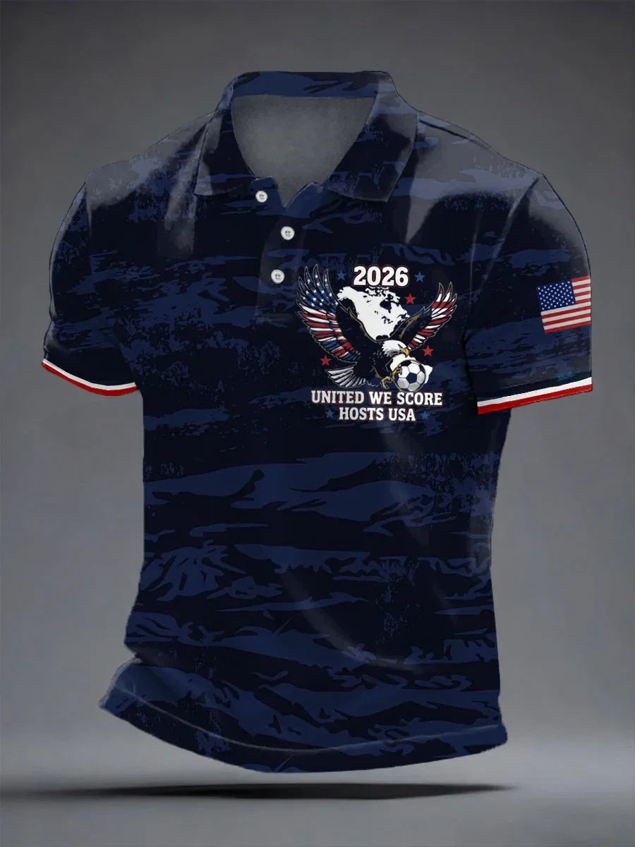 2026 United We Score Hosts USA Polo Shirt Game Day Shirt 2026 World Cup Gift Ideas