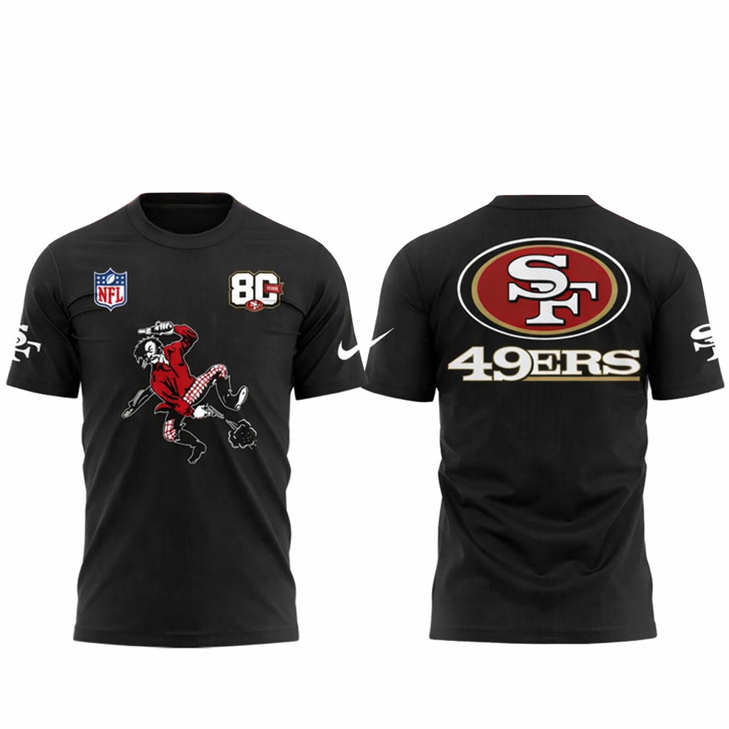 San Francisco 49ers Celebrate 80th Anniversary 2026 Black Shirt
