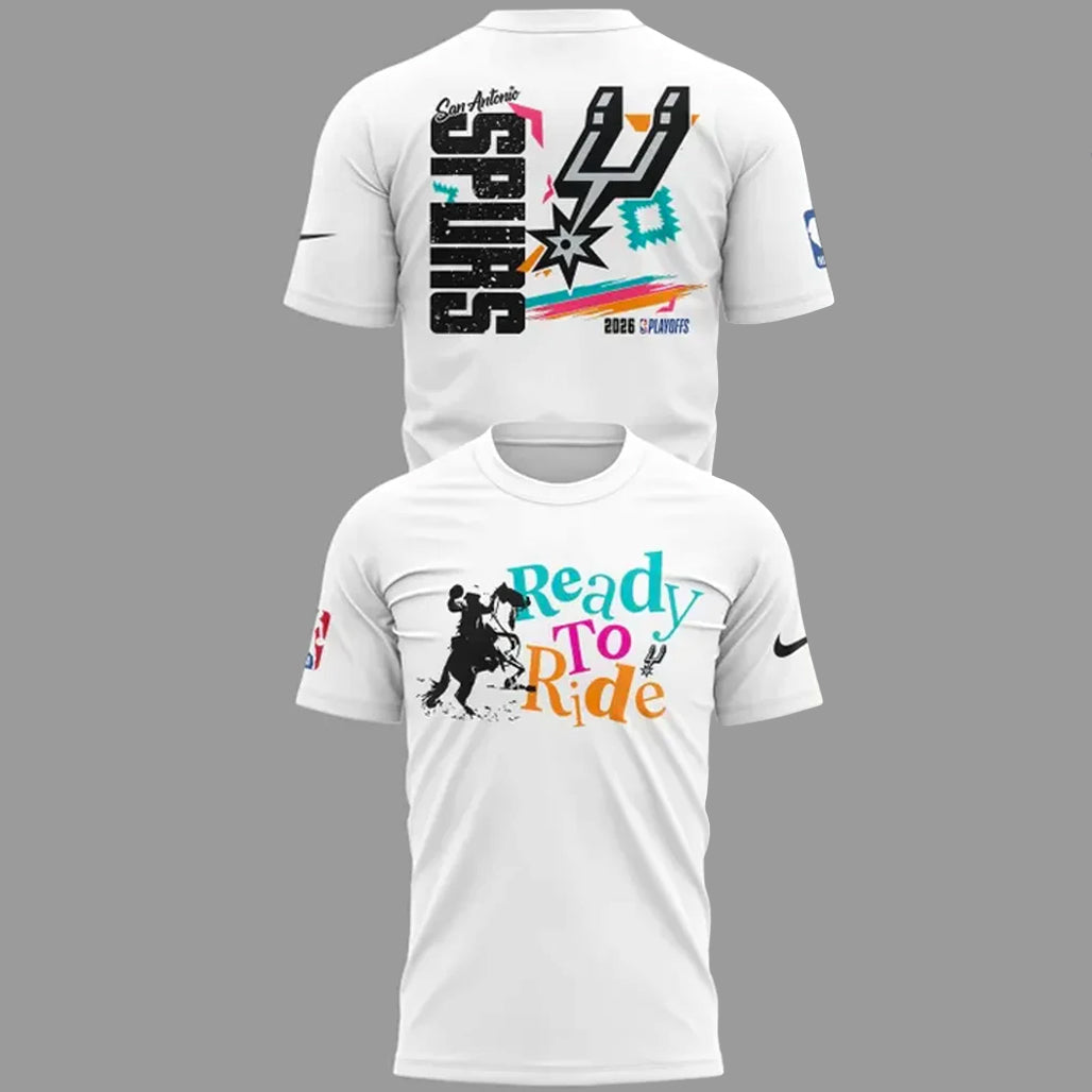 San Antonio Spurs Ready To Ride White Shirt