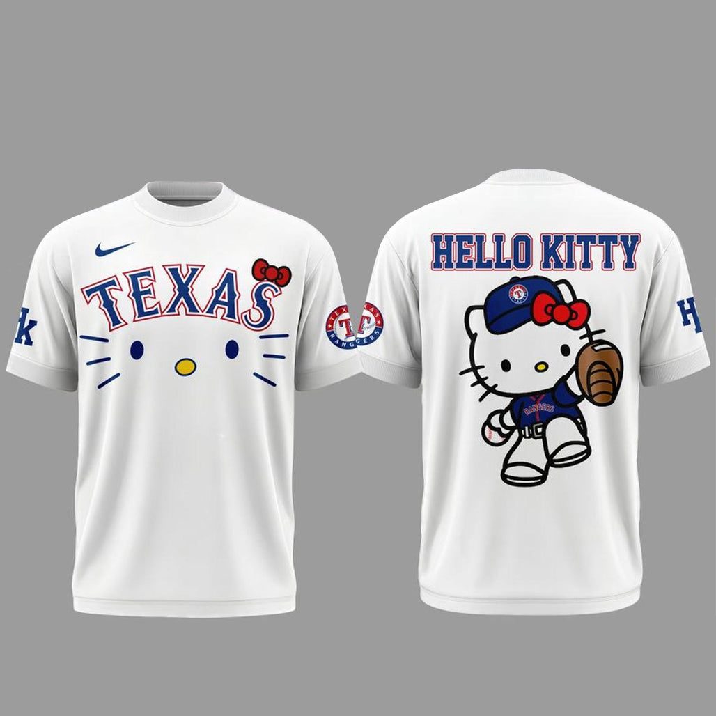 Texas Rangers x Hello Kitty Night 2026 White Shirt