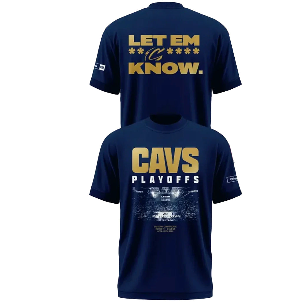 Cleveland Cavaliers Playoffs Let Em Know Navy 2026 Shirt