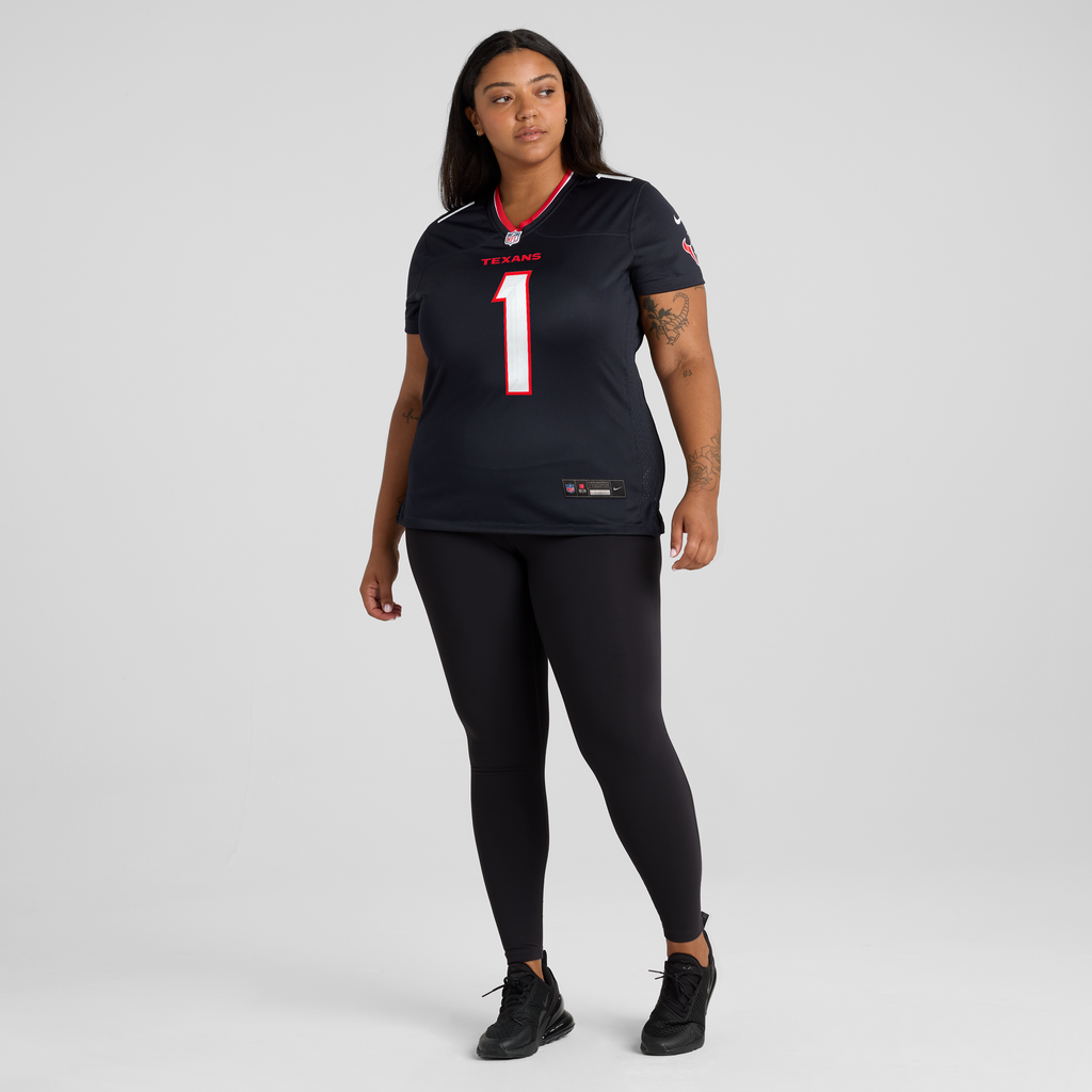 Women's Houston Texans Tank Dell Nike Navy Team Game Jersey