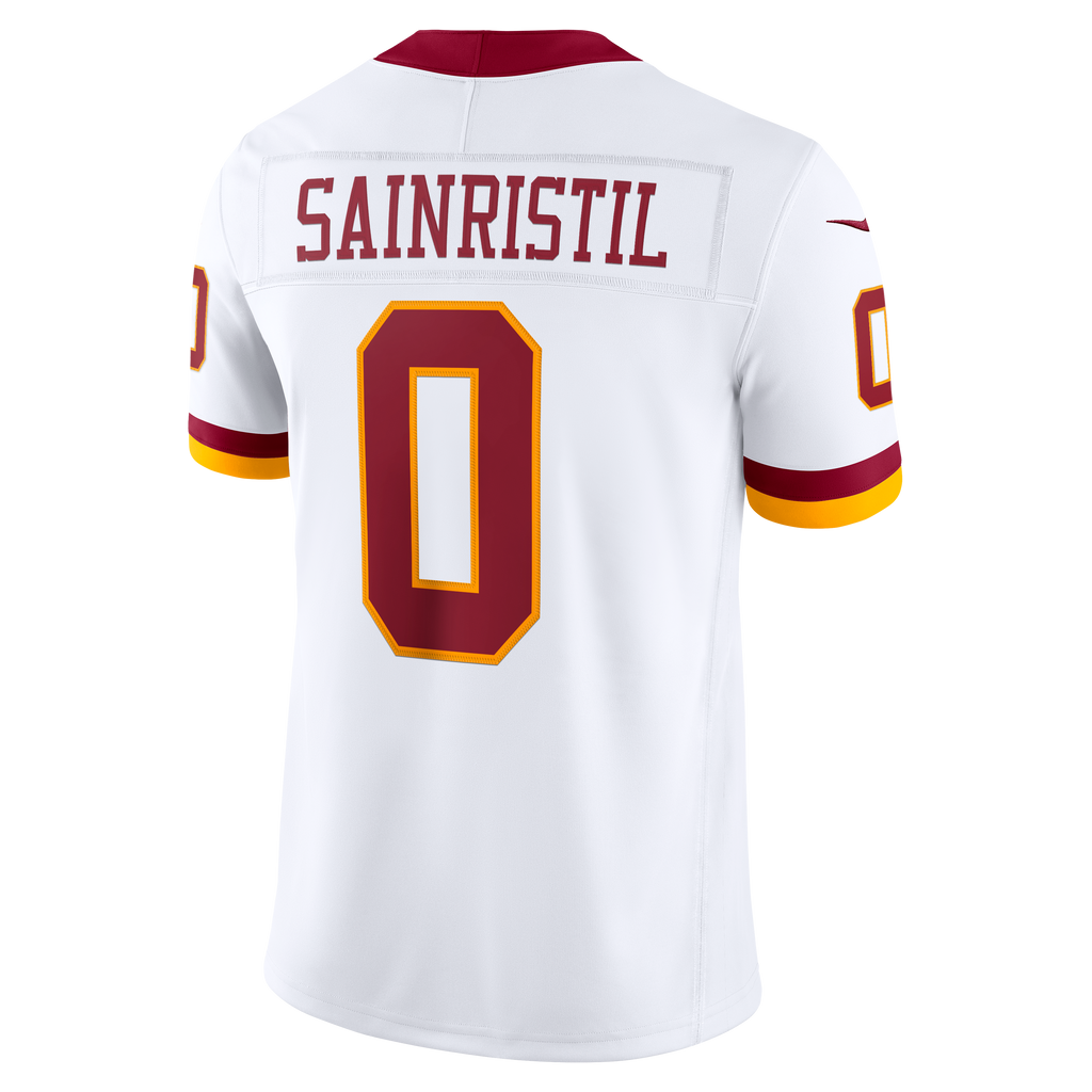 Men's Washington Commanders Mike Sainristil Nike White Vapor Fuse Stitched Limited Jersey