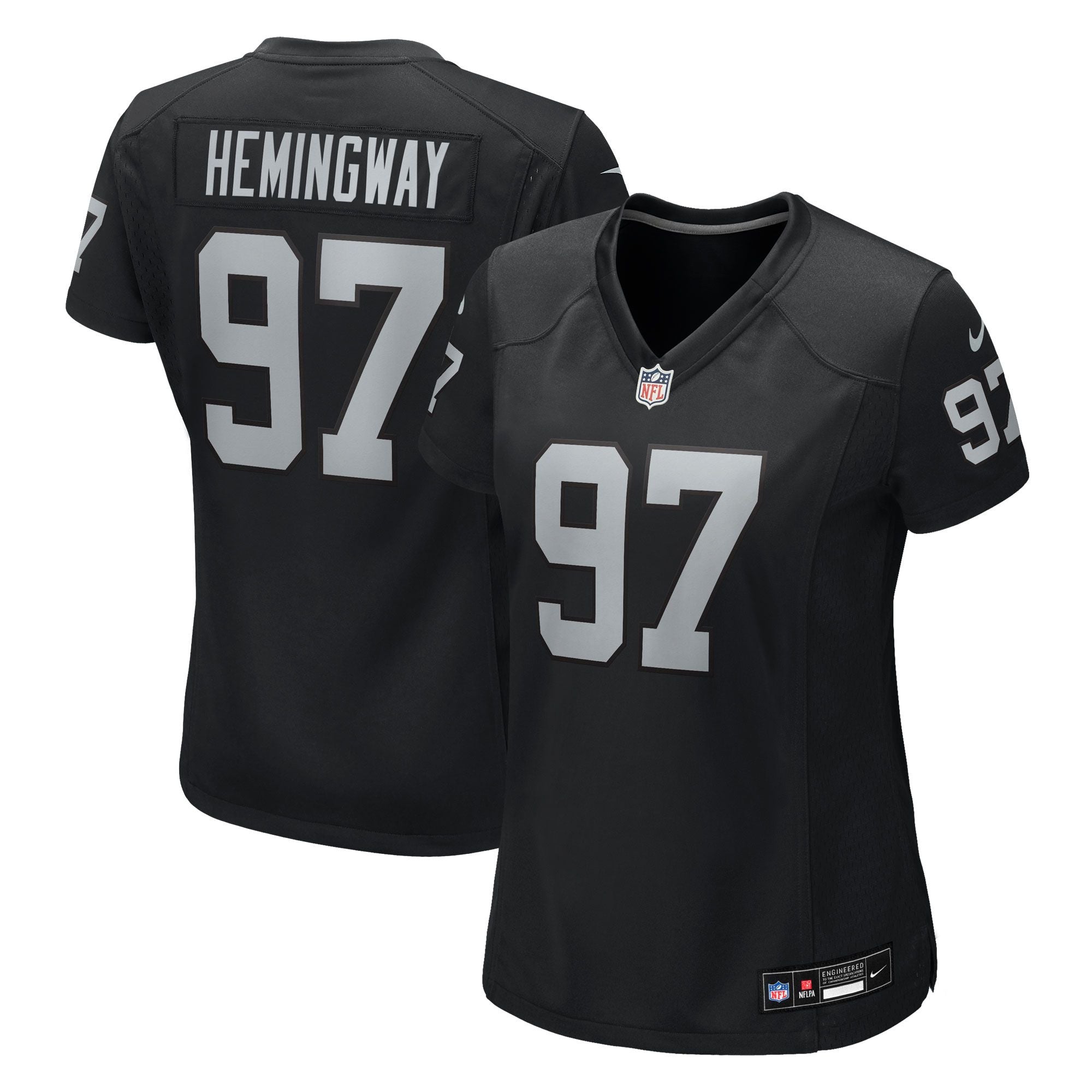Women's Las Vegas Raiders Tonka Hemingway Nike Black Team Game Jersey