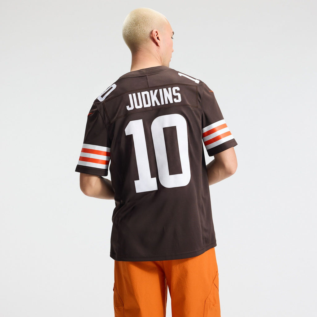 Men's Cleveland Browns Quinshon Judkins Nike Brown Team Vapor Fuse Stitched Limited Jersey
