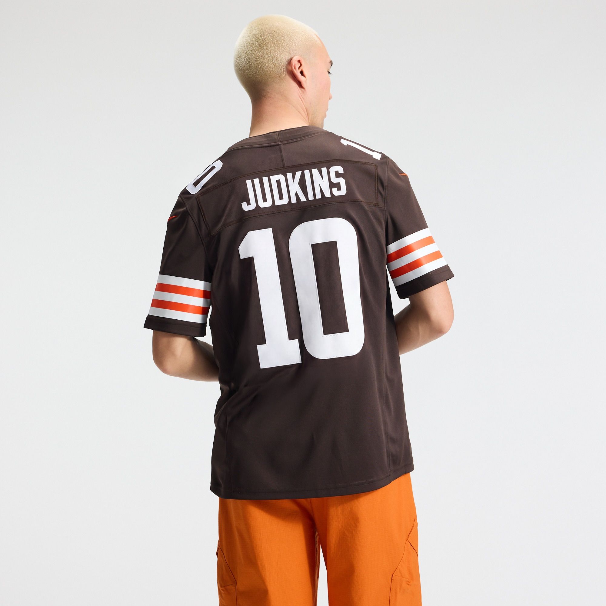 Men's Cleveland Browns Quinshon Judkins Nike Brown Team Vapor Fuse Stitched Limited Jersey