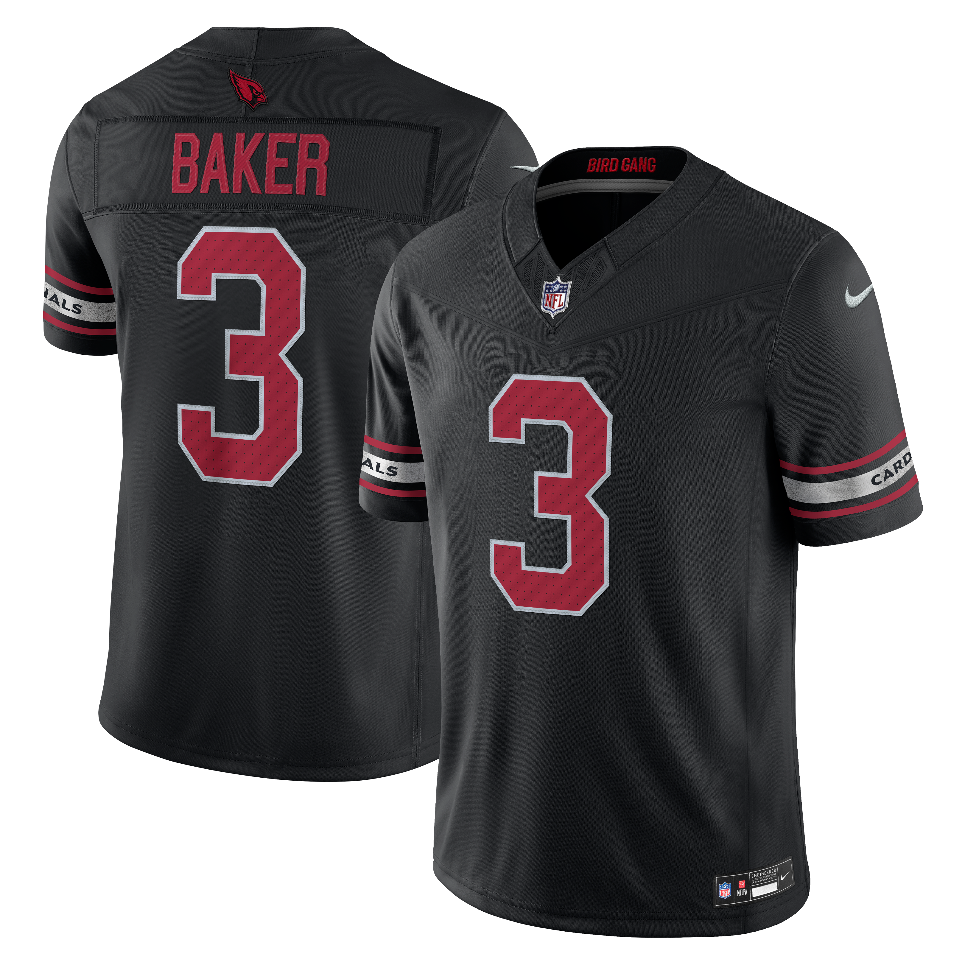 Men's Arizona Cardinals Budda Baker Nike Black Alternate Vapor Fuse Stitched Limited Jersey