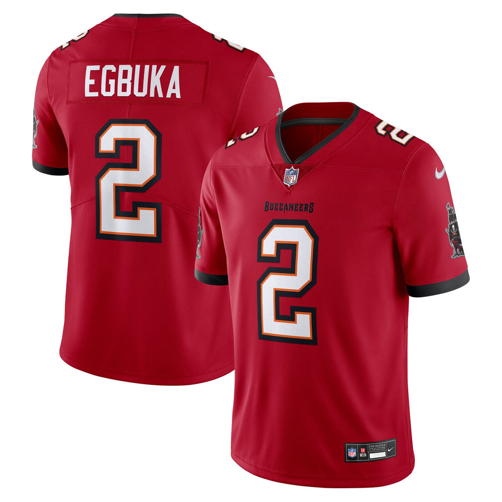 Men's Tampa Bay Buccaneers Emeka Egbuka Nike Red Vapor Untouchable Stitched Limited Jersey