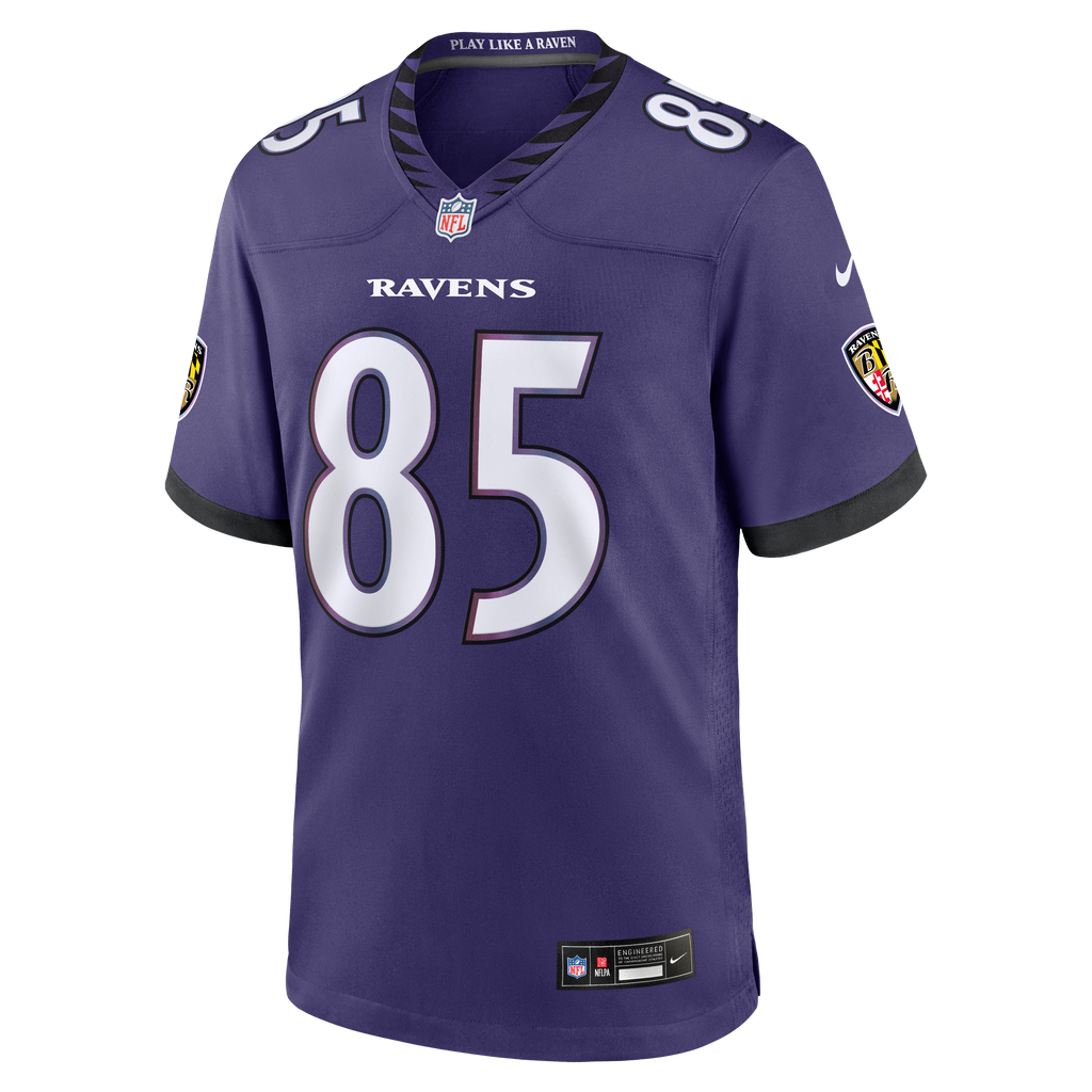 Men's Baltimore Ravens Josh Cuevas Nike Purple Team Game Jersey
