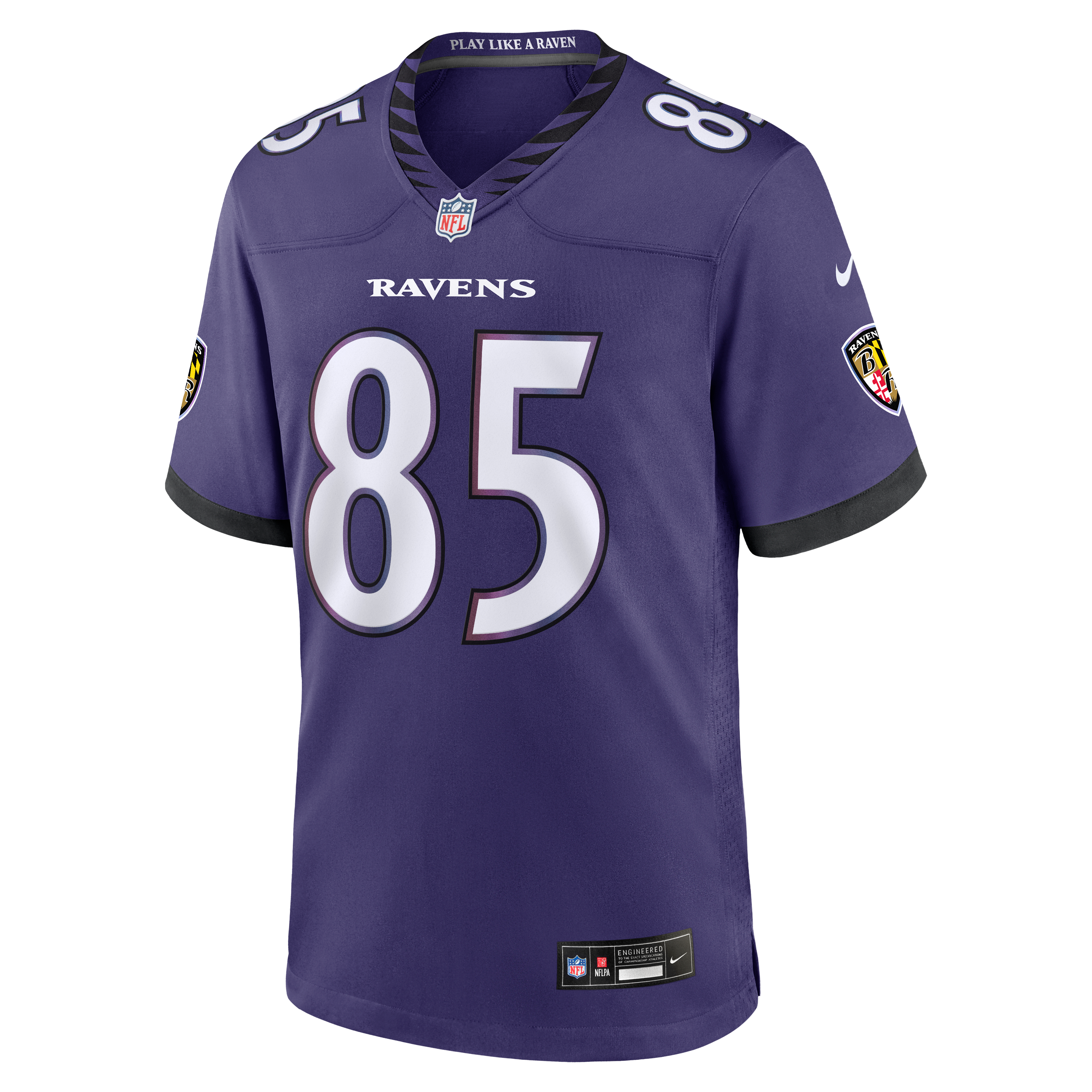 Men's Baltimore Ravens Josh Cuevas Nike Purple Team Game Jersey
