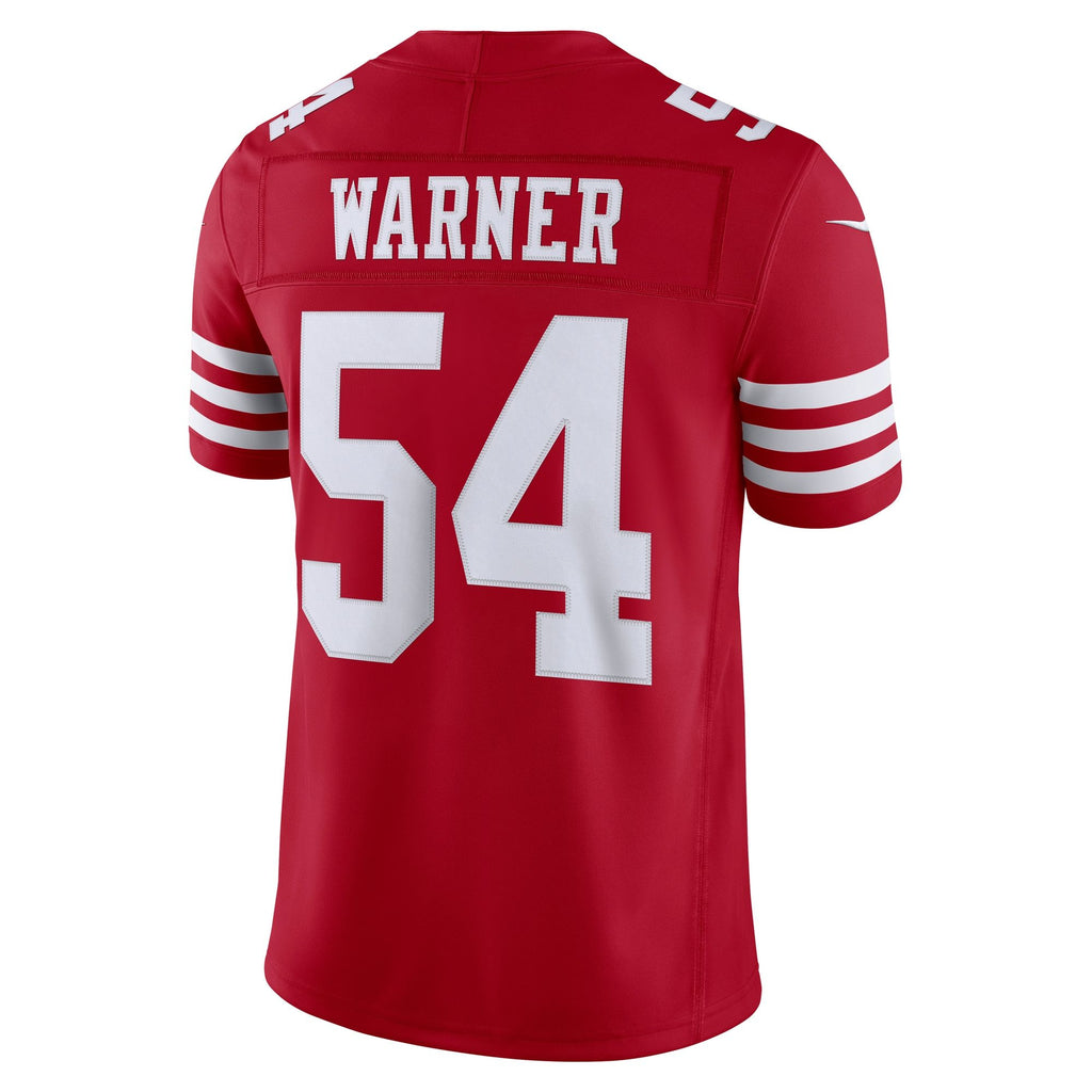 Men's San Francisco 49Ers Fred Warner Nike Scarlet Team Vapor Fuse Stitched Limited Jersey