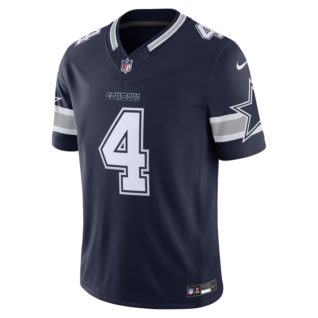 Men's Dallas Cowboys Dak Prescott Nike Navy Team Vapor Fuse Stitched Limited Jersey