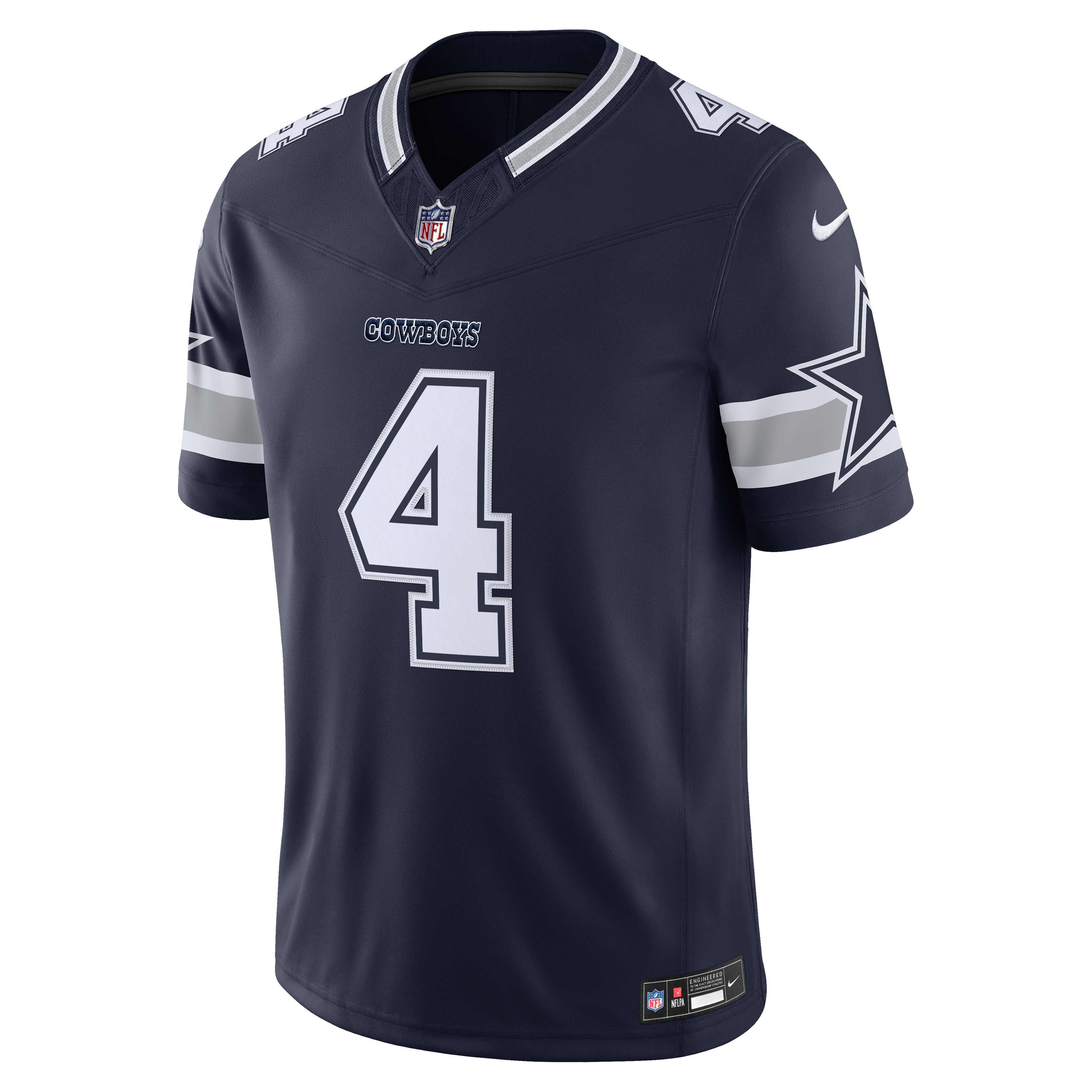 Men's Dallas Cowboys Dak Prescott Nike Navy Team Vapor Fuse Stitched Limited Jersey