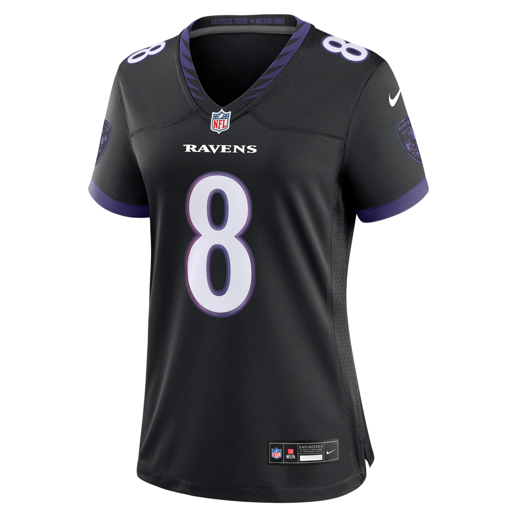 Women's Baltimore Ravens Lamar Jackson Nike Black Alternate Game Jersey