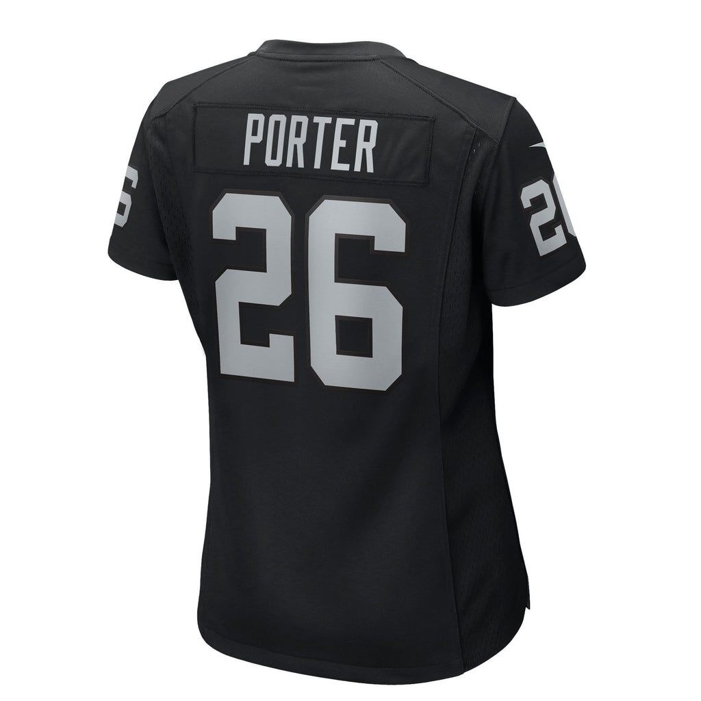 Women's Las Vegas Raiders Darien Porter Nike Black Team Game Jersey