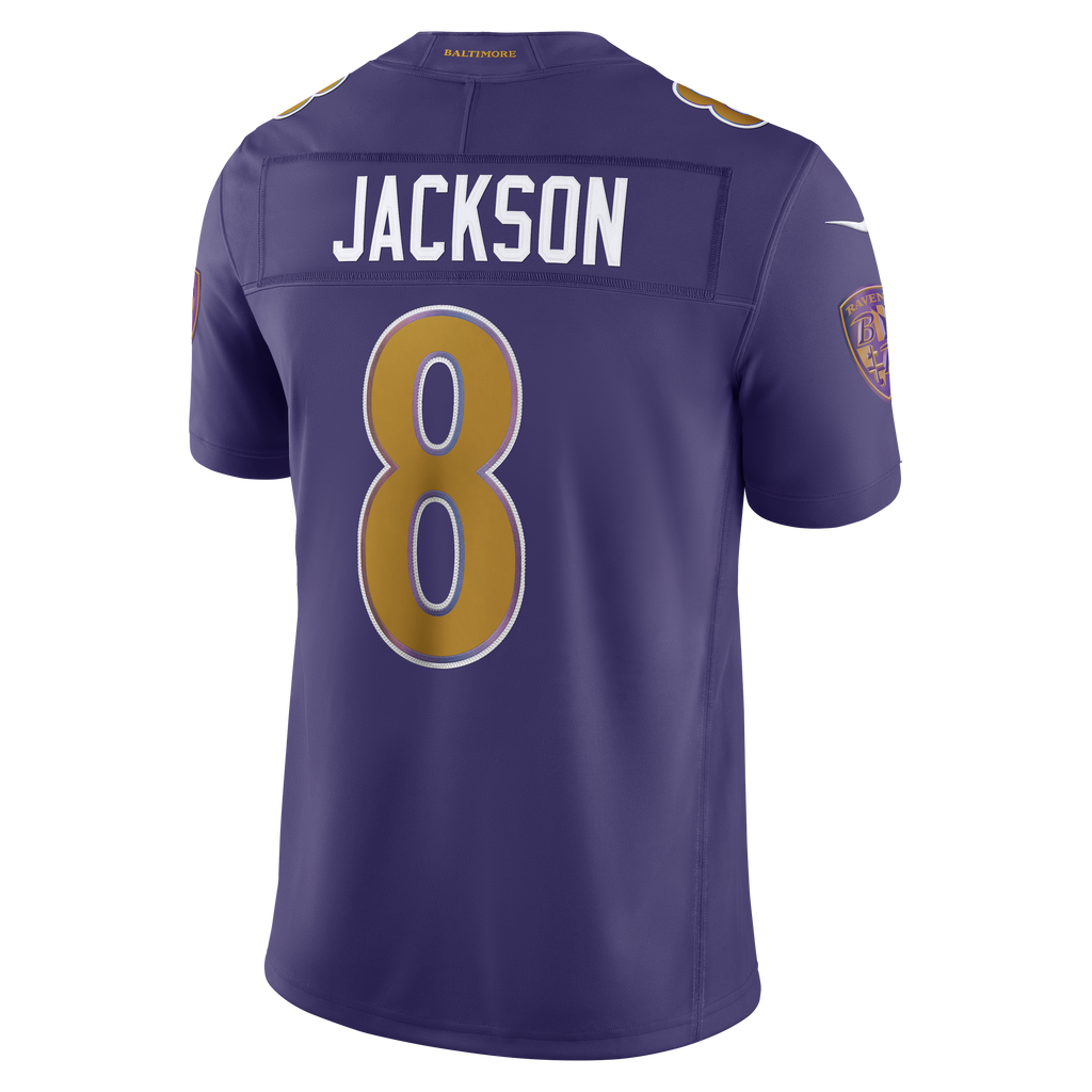 Men's Baltimore Ravens Lamar Jackson Nike Purple Alternate Vapor Fuse Stitched Limited Jersey