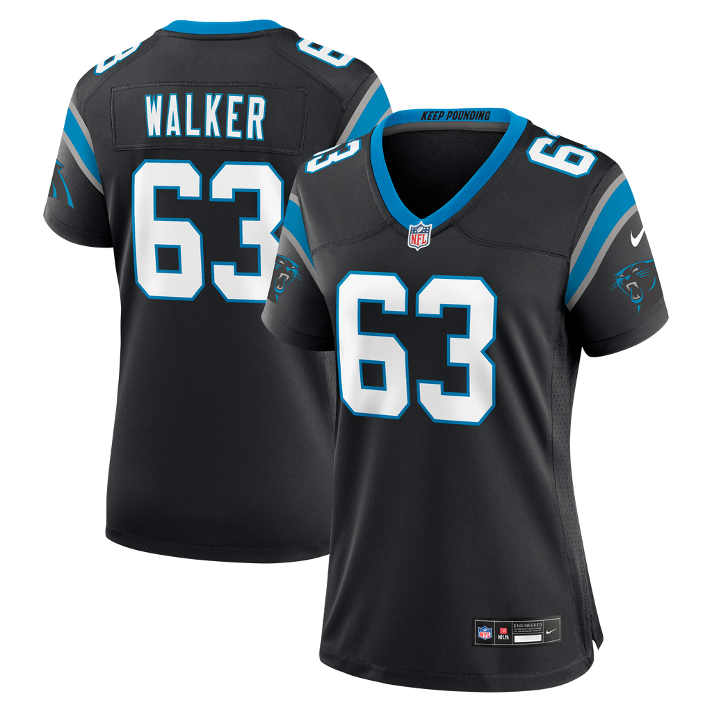 Women's Carolina Panthers Rasheed Walker Nike Black Team Game Jersey