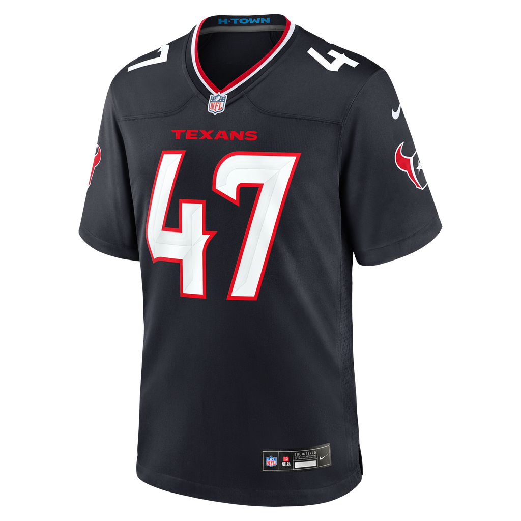 Men's Houston Texans Louis Hansen Nike Navy Team Game Jersey