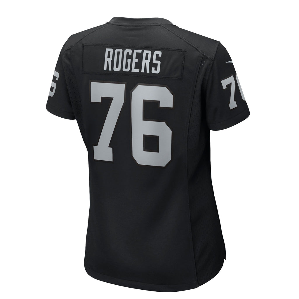 Women's Las Vegas Raiders Caleb Rogers Nike Black Team Game Jersey