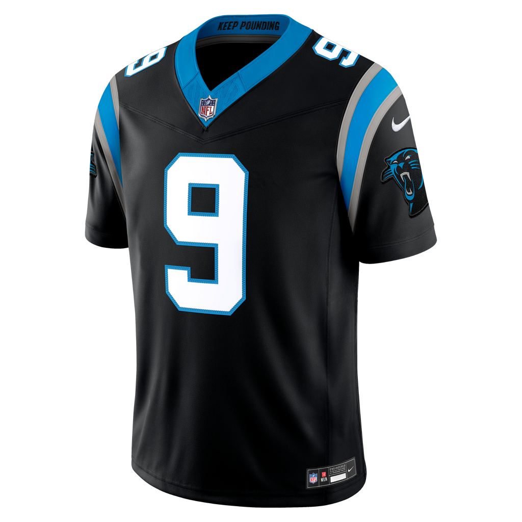 Men's Carolina Panthers Bryce Young Nike Black Team Vapor Fuse Stitched Limited Jersey