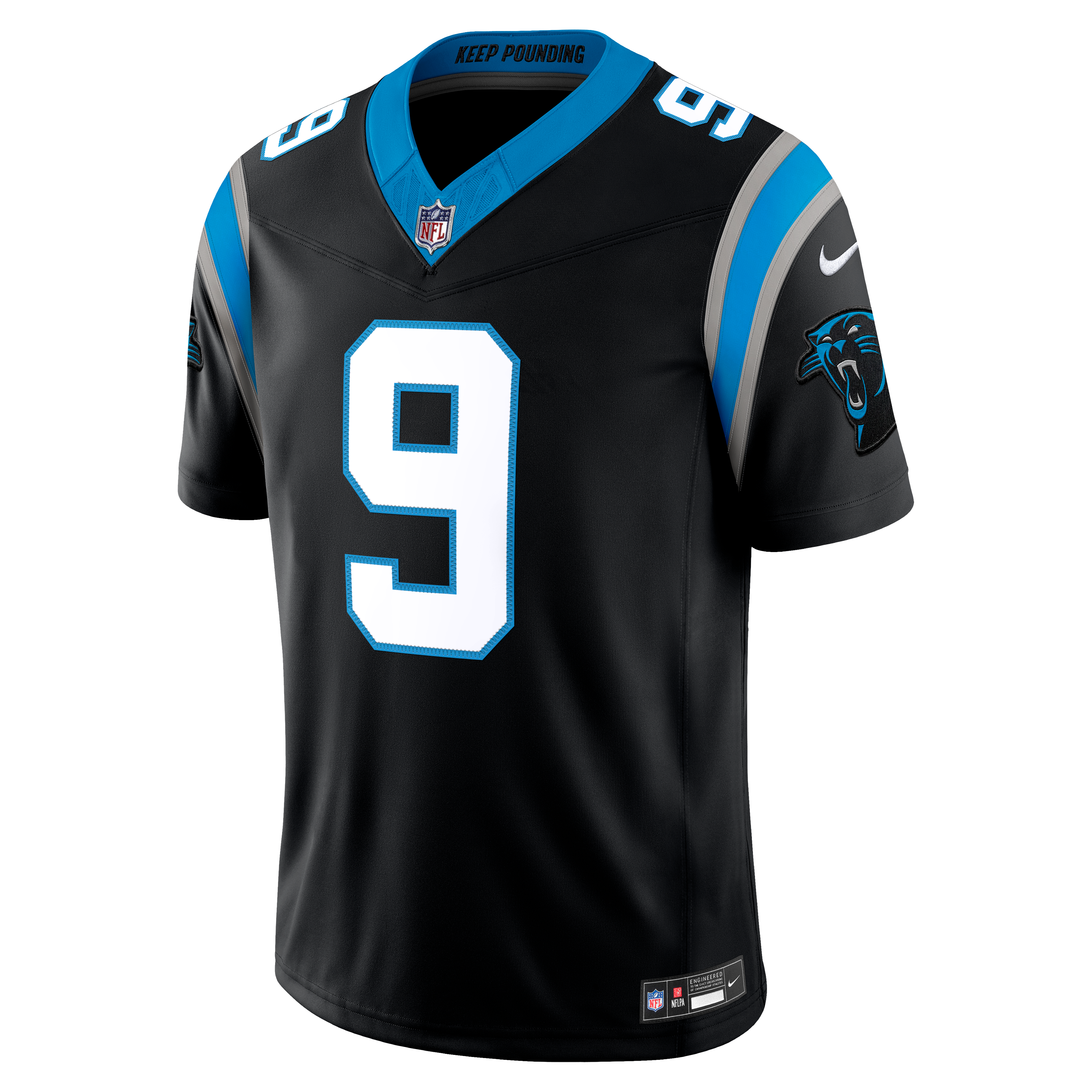 Men's Carolina Panthers Bryce Young Nike Black Team Vapor Fuse Stitched Limited Jersey